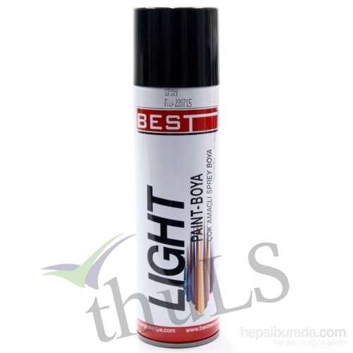 BEST LIGHT SPREY BOYA 250 ML. PARLAK SİYAH