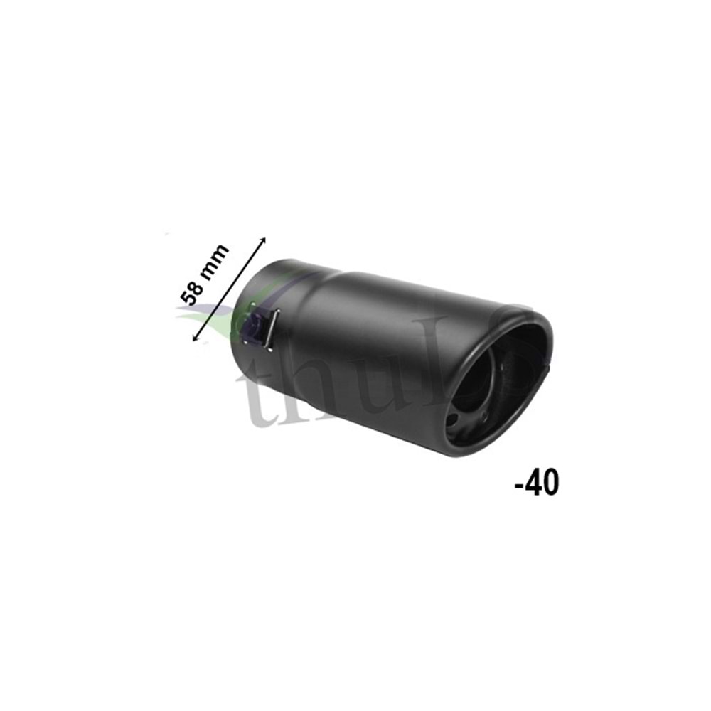 EGZOZ UCU -40 MAT SİYAH 58 MM.