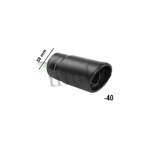 EGZOZ UCU -40 MAT SİYAH 58 MM.