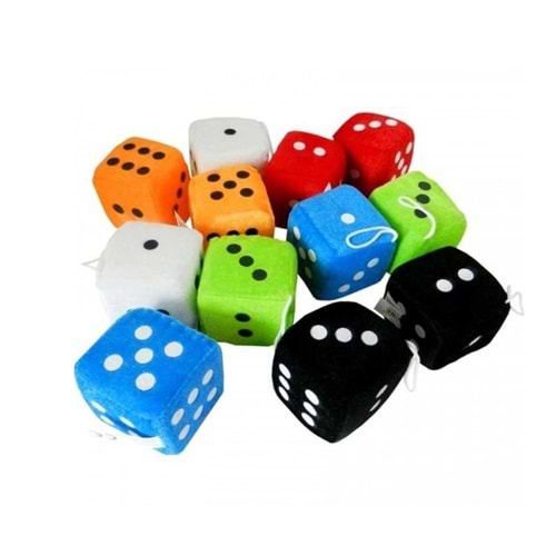 PELUŞ ZAR 12Lİ NOKTALI KARIŞIK RENK