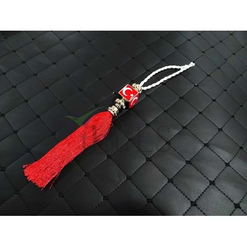PÜSKÜL ASMA TÜRK BAYRAĞI KIRMIZI 25 CM.TEKLİ