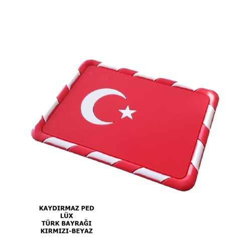 KAYDIRMAZ PED LÜX -112 TÜRK BAYRAĞI KIRMIZI DAMALI