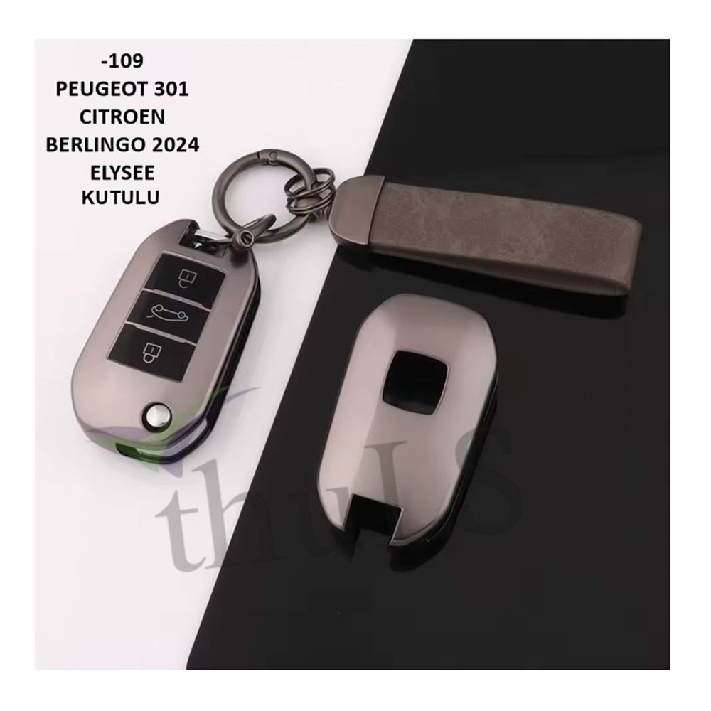 GRİ ANAHTAR KILIFI KUTULU PNT-109 (301/BERLINGO 2024/ELYSEE)