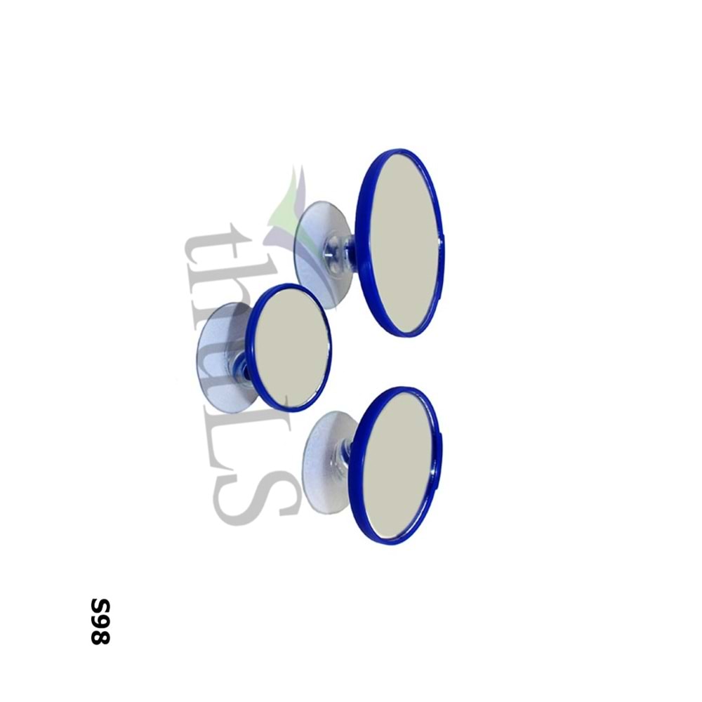 AYNA SETİ 3LÜ YUVARLAK MAVİ S98