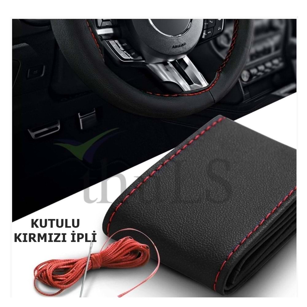 DİKME D.KILIFI PEDSİZ -167 DÜZ SİYAH KIRMIZI İPLİ