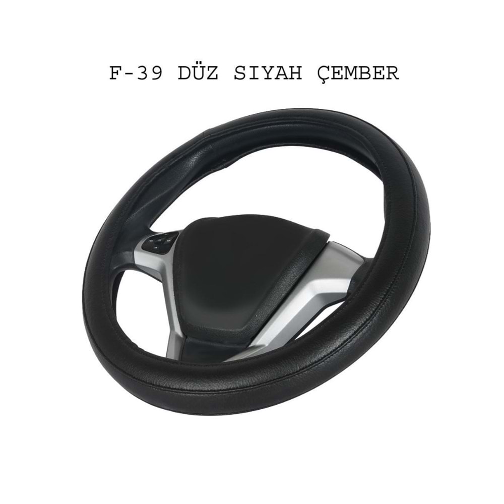 DİREKSİYON KILIFI GEÇME LF-39 DÜZ SİYAH ÇEMBER