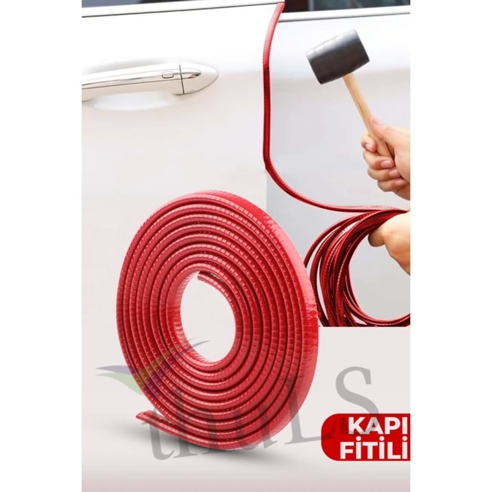 KAPI KORUMA FİTİLİ ŞERİT 5 MT. KIRMIZI