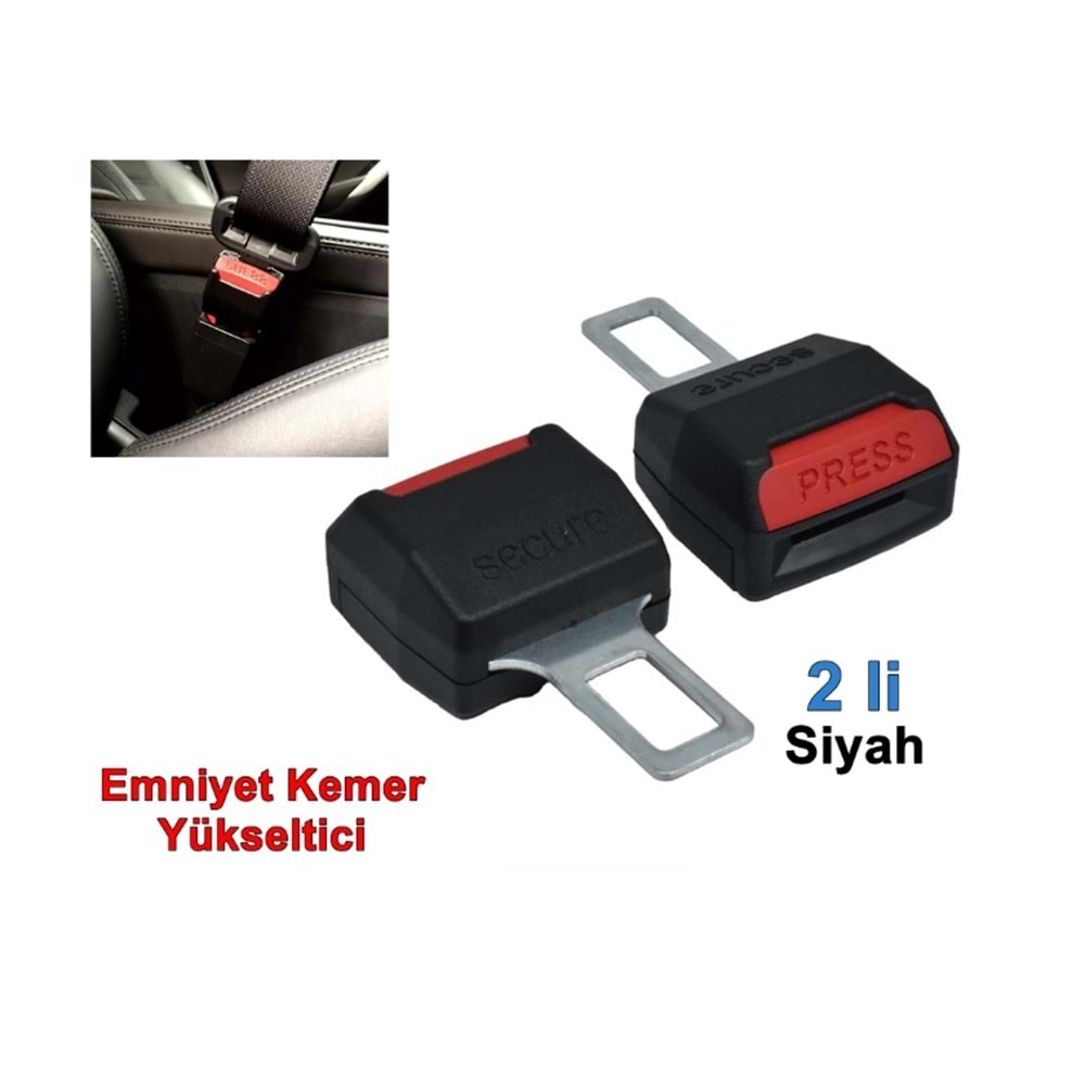 EMNİYET KEMER TOKASI YÜKSELTİCİ EKO SİYAH