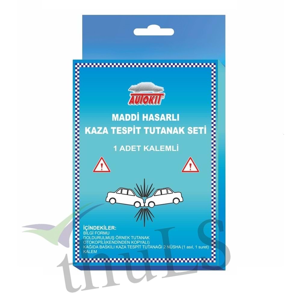 KAZA TESPİT TUTANAK SETİ KALEMLİ