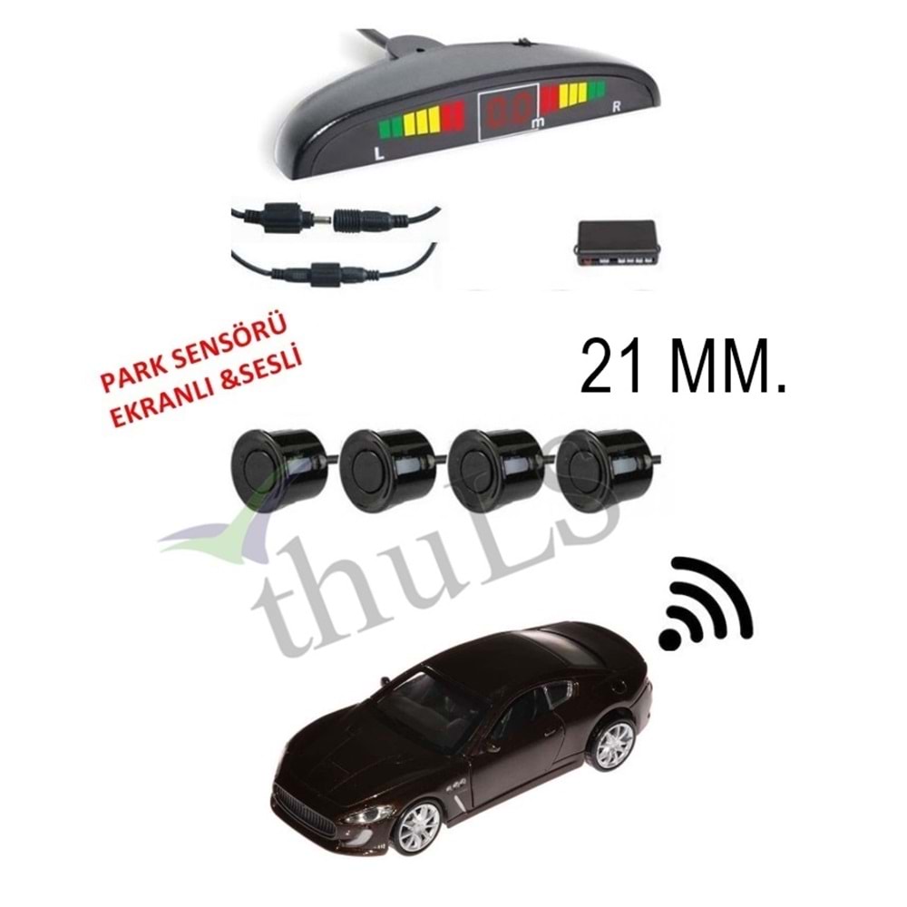 PARK SENSÖRÜ -80 21 MM. EKRANLI SESLİ SİYAH