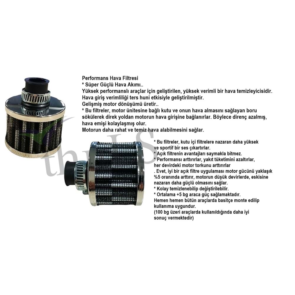 HAVA FİLTRESİ 5.3 CM SİYAH