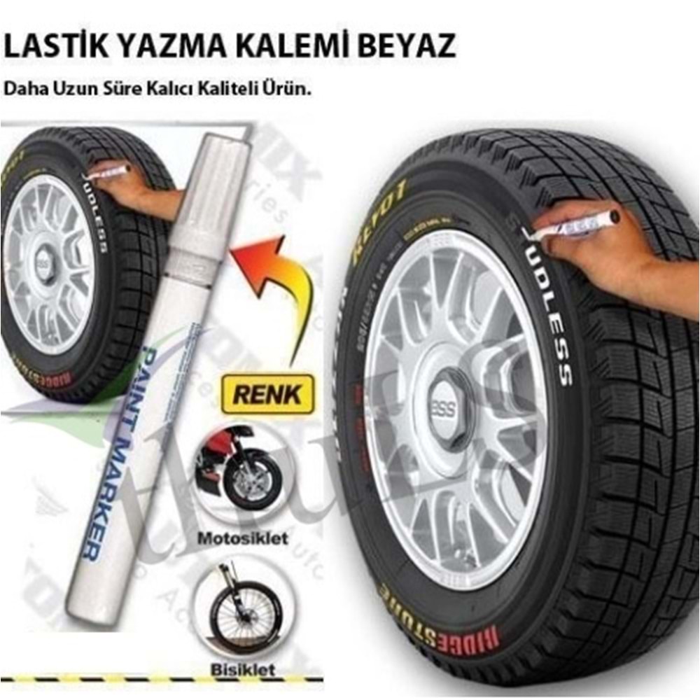 LASTİK YAZMA KALEMİ BEYAZ