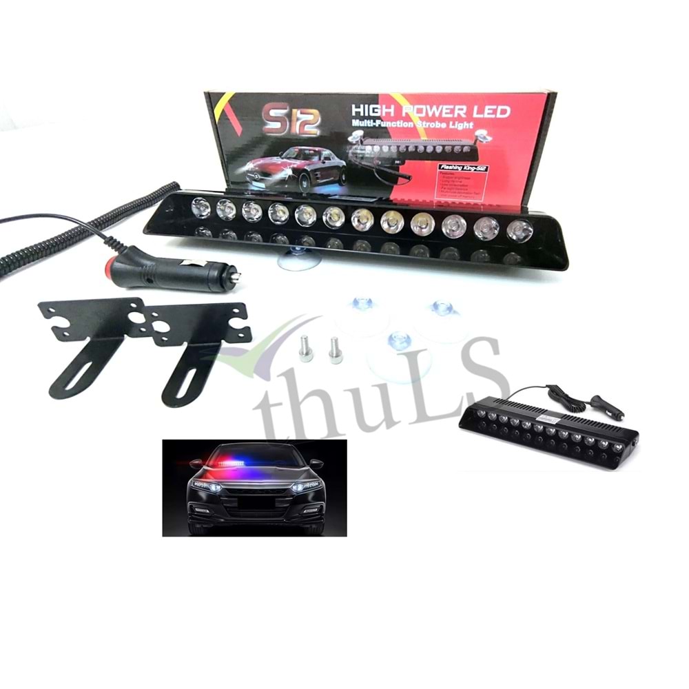 ÇAKAR LED S12 VANTUZLU 12 LED