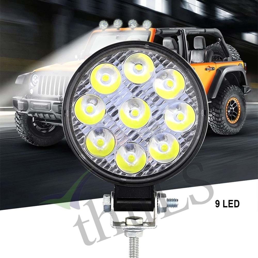 ÇALIŞMA LAMBASI 9 LED -100 YUVARLAK