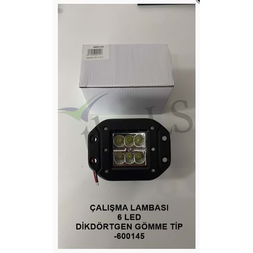 ÇALIŞMA LAMBASI 6 LED DİKDÖRTGEN -145 GÖMME TİP