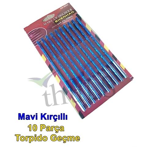 IP NEON IŞIKSIZ PETEĞE GEÇME KIRÇILLI MAVİ 10 PRÇ.