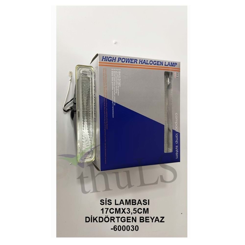 SİS LAMBASI 17 CMX3,5 CM. -600030 DİKDÖRTGEN BEYAZ