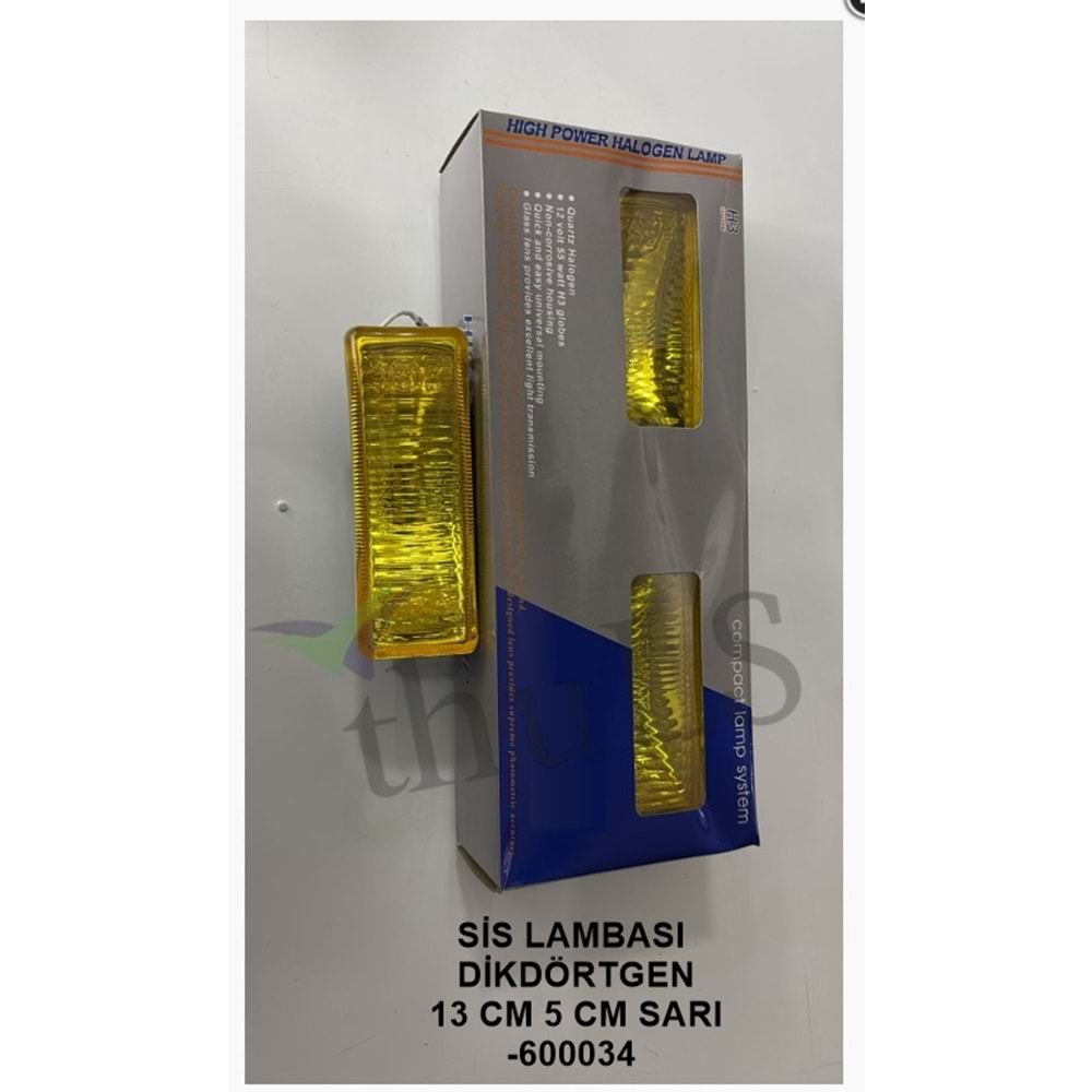 SİS LAMBASI 13 CMX5 CM. -600034 DİKDÖRTGEN SARI