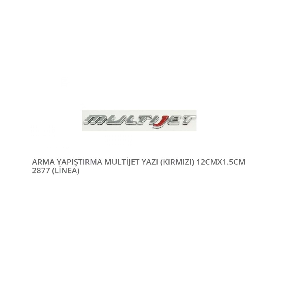 2877- MULTIJET YAZI (KIRMIZI) 12CMX1.5 CM.