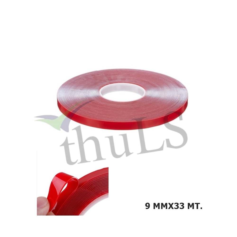 ÇİFT TARAFLI BANT 9 MM.X33 MT.