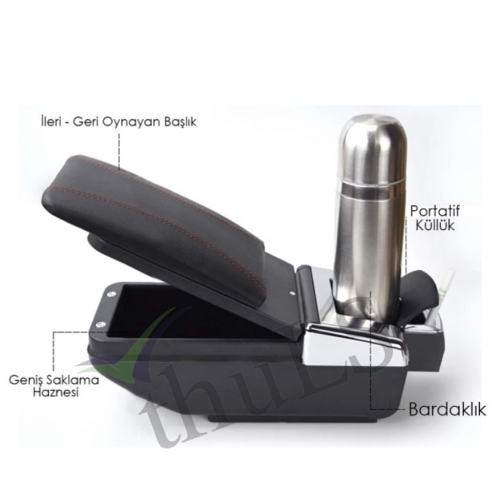 KOLÇAK MIKNATISLI+BARDAKLIKLI 390057 SİYAH-KIRMIZI