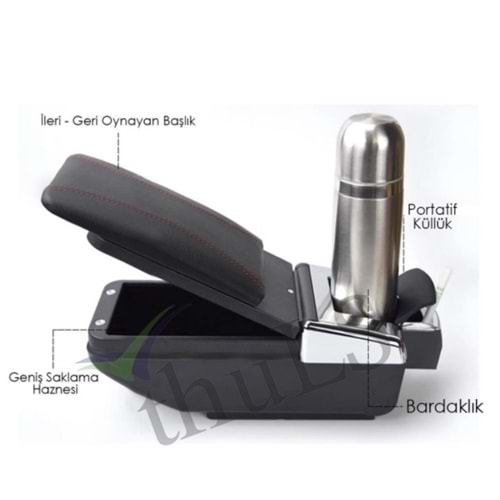 KOLÇAK MIKNATISLI+BARDAKLIKLI 390057 SİYAH-KIRMIZI