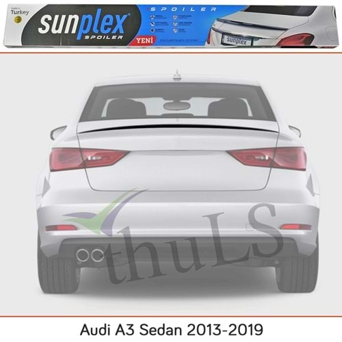 SPOILER SUNPLEKS AUDI A3 SEDAN 2013-2019 PIANO BLACK