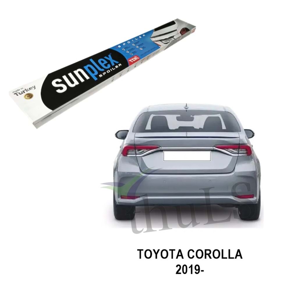 SPOILER SUNPLEKS TOYOTA COROLLA 2018-2024 PIANO BLACK