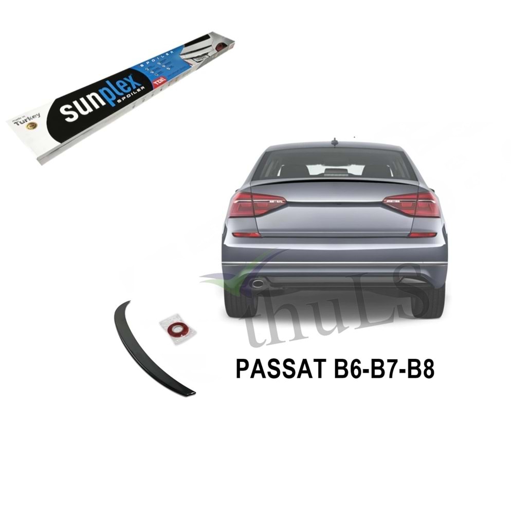 SPOILER SUNPLEKS VW PASSAT B6-B7-B8 PIANO BLACK