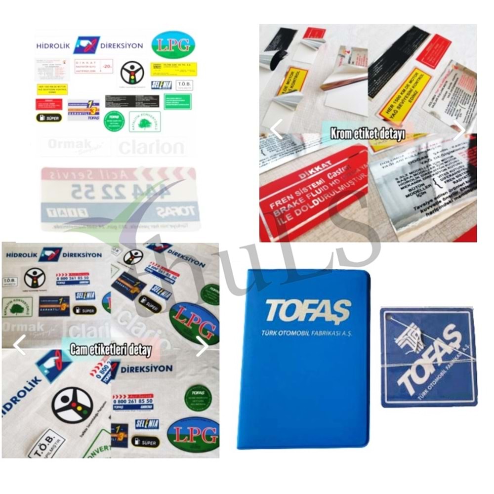 TOFAŞ RUHSAT VE ETİKET SETİ