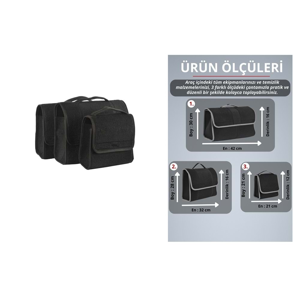 THULS BAGAJ ÇANTASI 3Ü SET SİYAH