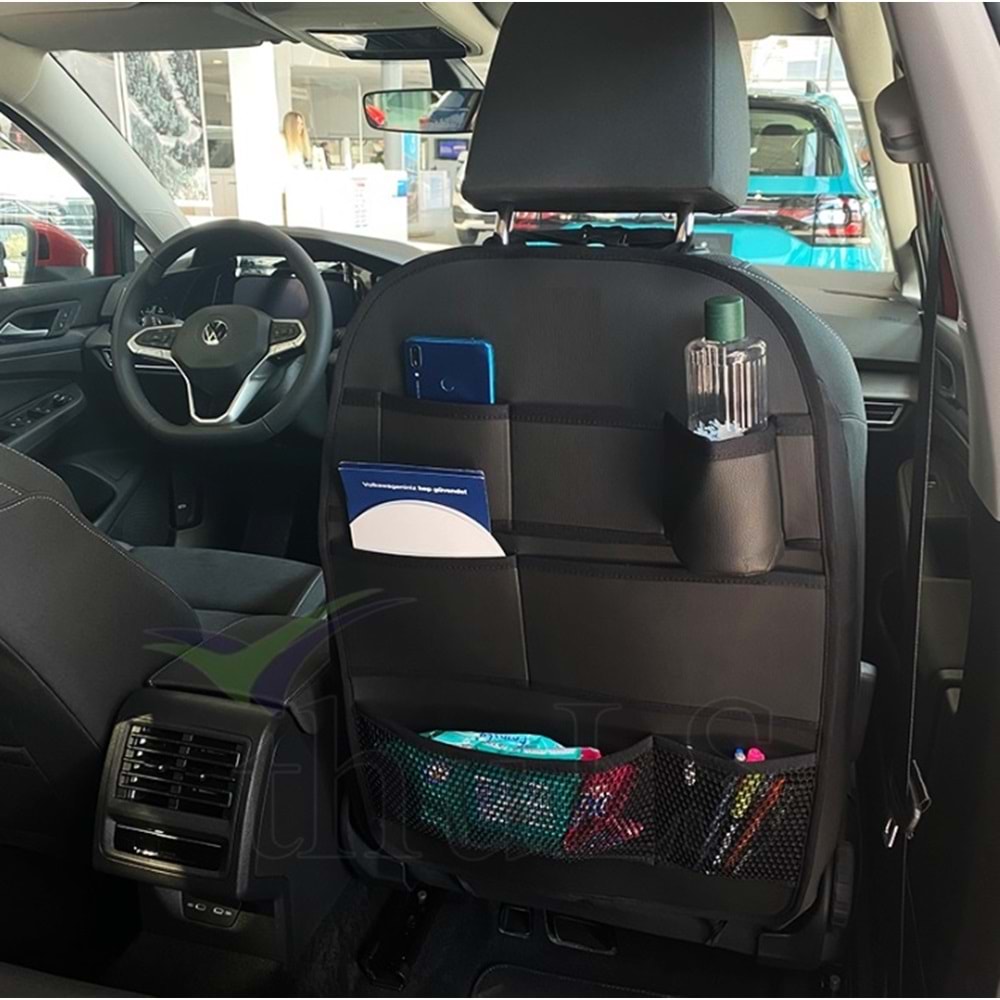 KOLTUK ARKASI ORGANİZER DERİ SİYAH