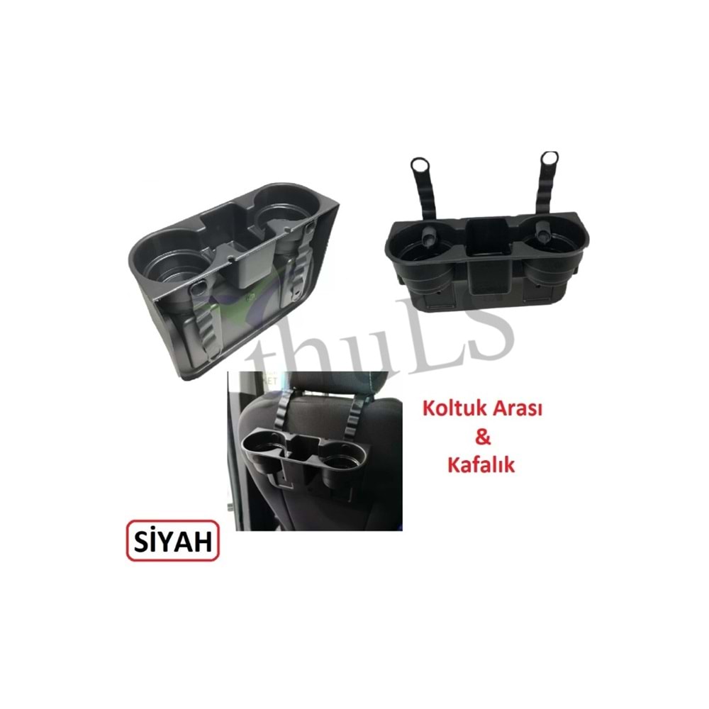 KOLTUK ARKASI/ARASI BARDAKLIK ORGANİZER SİYAH