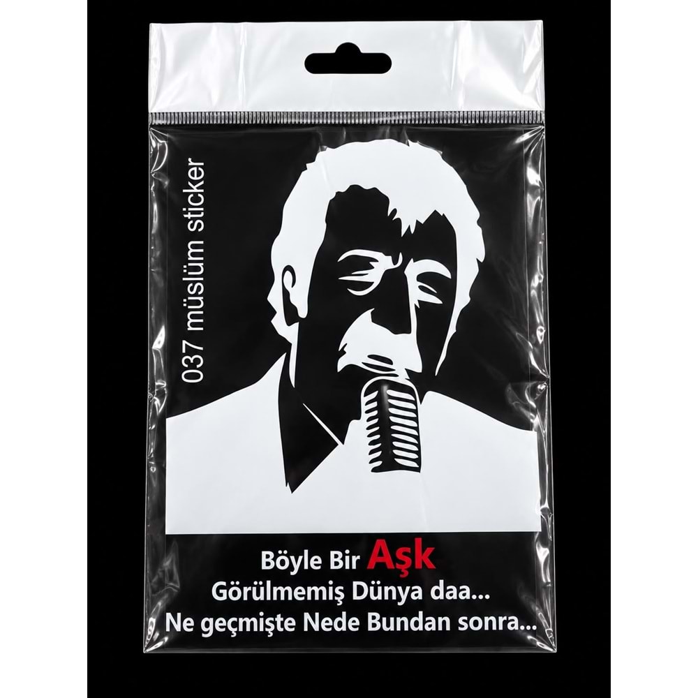 MÜSLÜM BABA STICKER -037 BEYAZ