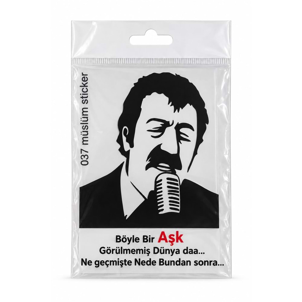 MÜSLÜM BABA STICKER -037 SİYAH