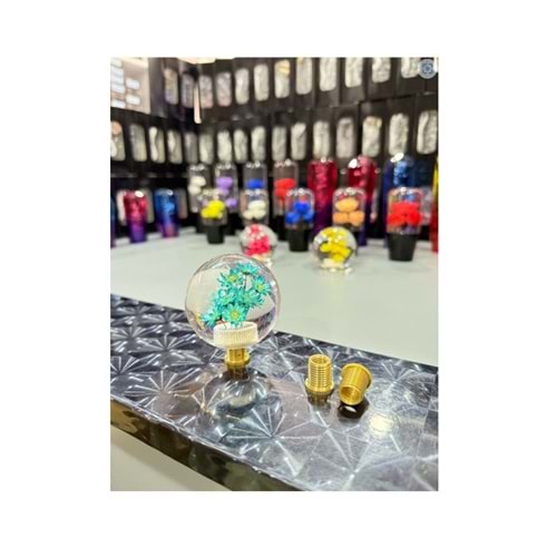 VİTES TOPUZU VT04 KÜRE MAVİ ÇİÇEKLİ