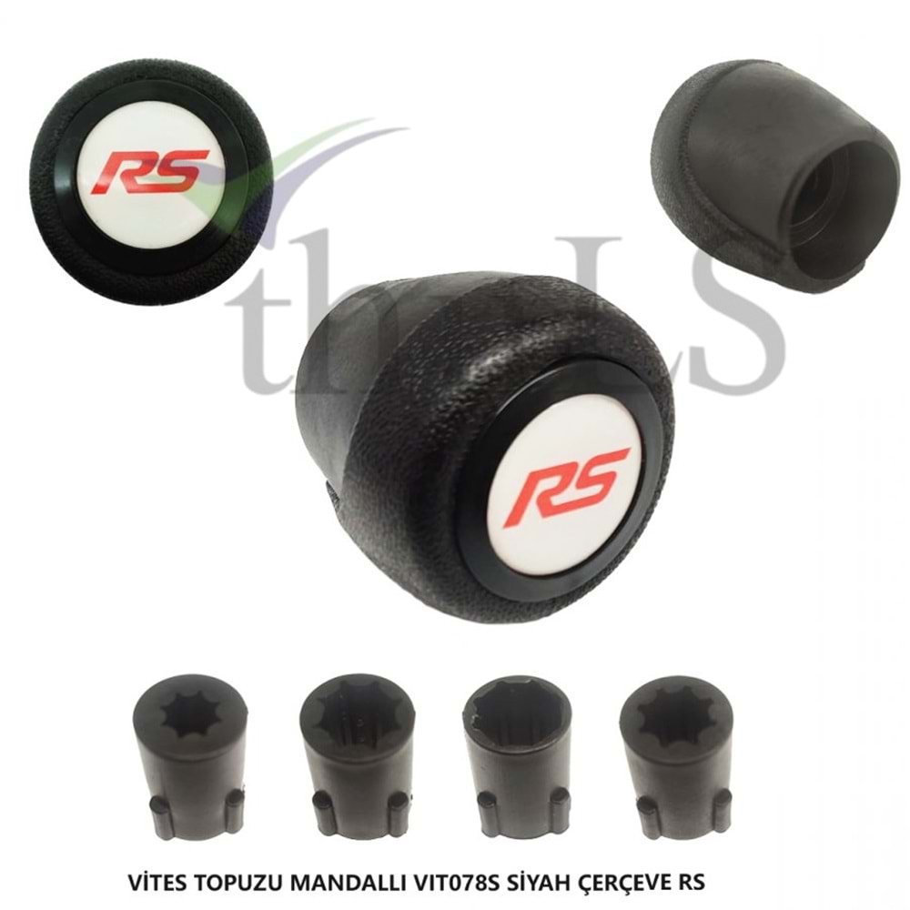 VİTES TOPUZU MANDALLI -78 RS SİYAH ÇERÇEVE